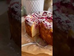 ✨Vanille Schmand-Cheesecake mit Himbeeren #cheesecake # #thermomix #baking #reels # #dough #recipe