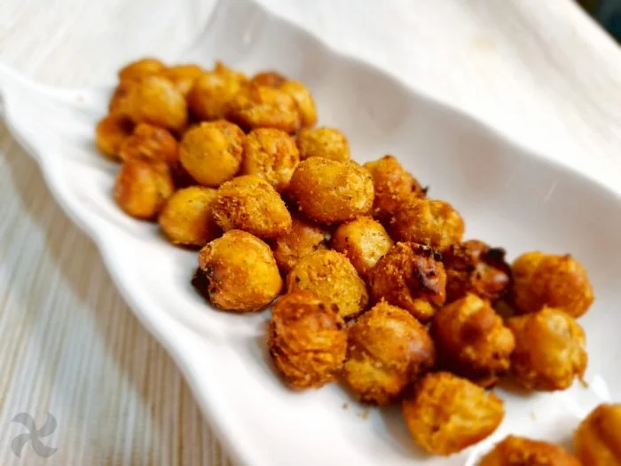 Garbanzos crujientes especiados en airfryer