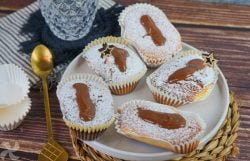 Infantes con crema de chocolate
