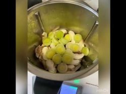 Mancarica vegana cu ciuperci, praz și lapte de cocos pregatita la Thermomix