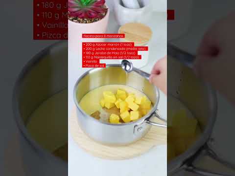 Manzanas con caramelo 🍎 #manzanas #receta #caramelo