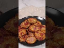 Patatas con panceta y bacon en freidora de aire #receta #recetafacil #freidoradeaire