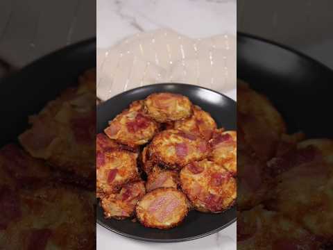 Patatas con panceta y bacon en freidora de aire #receta #recetafacil #freidoradeaire