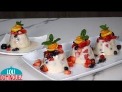 Postre fácil, riquísimo y muy saludable, además tambien una ensalada genial🤩. loli Domínguez- receta