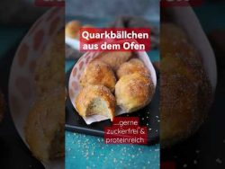 Quarkbällchen aus dem Ofen. Ohne Frittieren. #quarkbällchen #thermomix #zuckerfrei