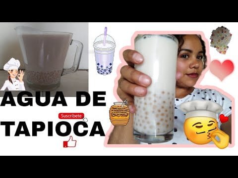 #Receta AGUA DE TAPIOCA ❤️🥛🥤