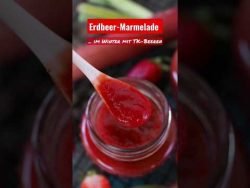 Selbstgemachte Erdbeermarmelade. Im Winter mit TK-Beeren. #marmelade #thermomix #selbstgemacht