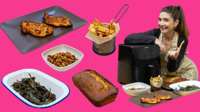 ✅ 5 RECETAS 🍞🍟🫑🍗🍋 con FREIDORA de AIRE / FÁCILES, SALUDABLES y DELICIOSAS / Air Fryer Cosori 5.5L