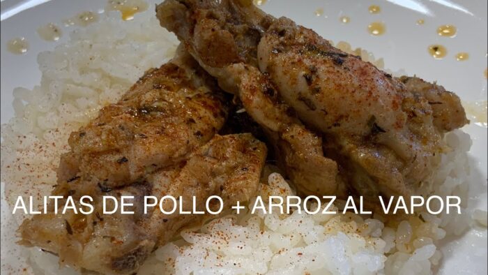 ALITAS DE POLLO + ARROZ AL VAPOR con THERMOMIX