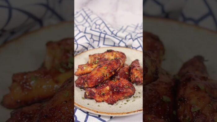 🍗Alitas de pollo con salsa barbacoa en freidora de aire🍗 #receta #recetafacil #cocina