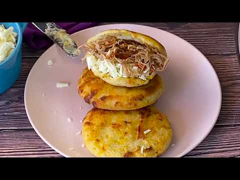 Arepa de plátano en freidora de aire