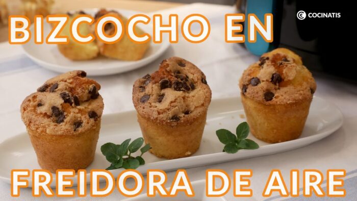 BIZCOCHO en FREIDORA DE AIRE ¡Super esponjoso! – Cocinatis