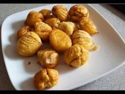CASTAÑAS ASADAS EN FREIDORA POR AIRE COSORI. Chestnuts roasted in air fryer COSORI