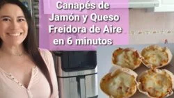 Canapés de jamón y queso en Freidora de Aire | Bocadillos de jamón y queso en Freidora de Aire