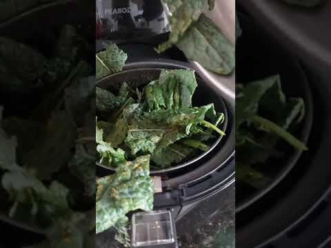 Chips de kale en freidora de aire.