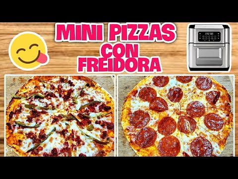 ✅️Comida con freidora de aire MINI PIZZAS😊🍕Facil y rapido