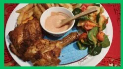 Como cocinar POLLO a la brasa en freidora de aire receta facil y rapido ingredientes naturales