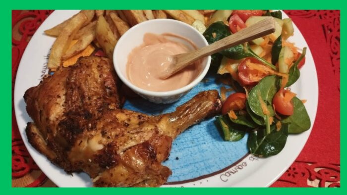 Como cocinar POLLO a la brasa en freidora de aire receta facil y rapido ingredientes naturales