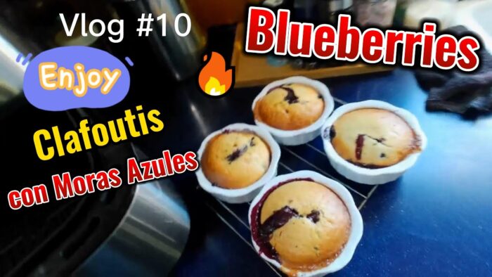 Con Freidora de aire **DELICIOSOS CLAFOUTIS que no te los puedes perder 😋🥧** Vlog#10 **