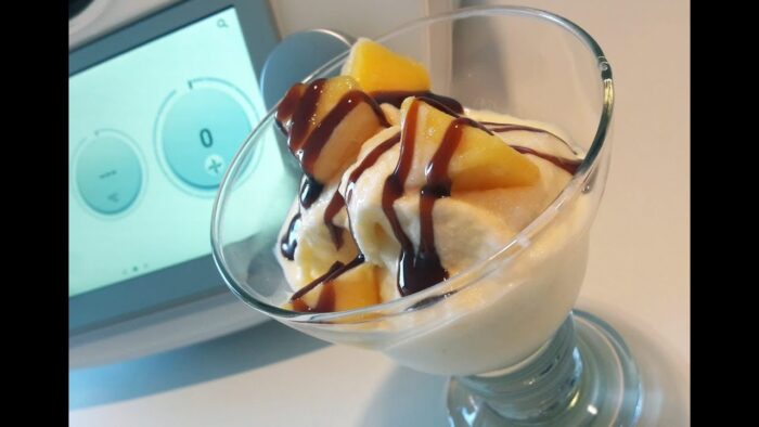 HELADO rápido de MANGO con Thermomix de ThermoMaquinita.