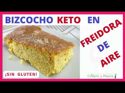 III▷ Receta « BIZCOCHO KETO en FREIDORA de AIRE» ⭐SIN GLUTEN. SIN azúcar. SIN harina ✅
