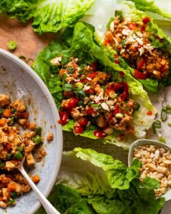 IMPRESIONANTES wraps de lechuga vegetariana |  RecetaTin Eats