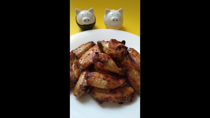Las alitas con miel y mostaza más fáciles en freidora de aire. Receta en la descripción.