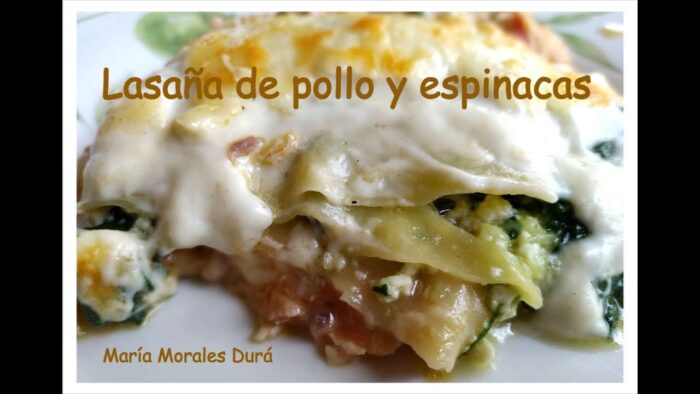 Lasaña de pollo y espinacas con thermomix® #TM6