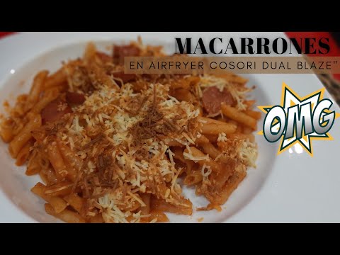 MACARRONES EN FREIDORA DE AIRE COSORI DUAL BLAZE