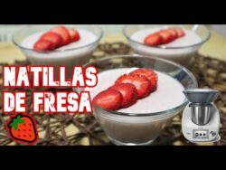 Natillas de Fresa 🍓 con Thermomix ® Un postre RIQUÍSIMO 😋