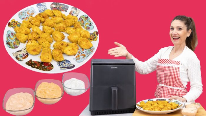 ✅ Palomitas de POLLO🍗FREIDORA DE AIRE + Las 3 mejores salsas💃🏽 para ACOMPAÑARLAS/Cosori Dual Blaze