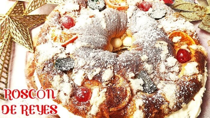 RECETA ROSCÓN DE REYES FÁCIL relleno de Nata con Thermomix