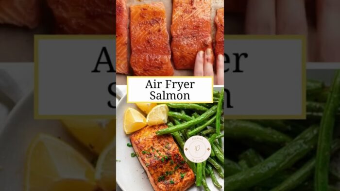 Receta clásica de salmón preparado con freidora de aire