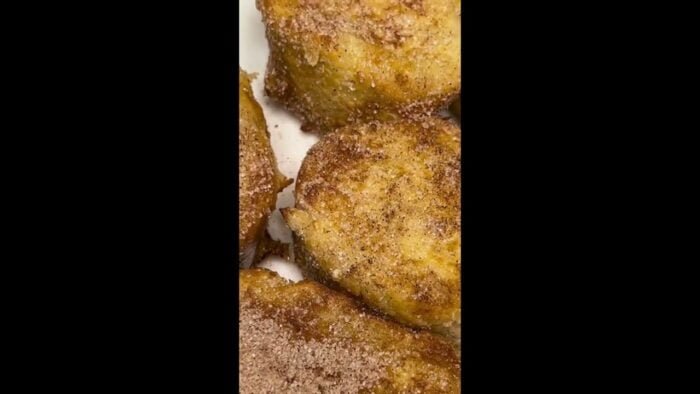 Torrijas sin azúcar en freidora de aire #shorts | Cocinando y más