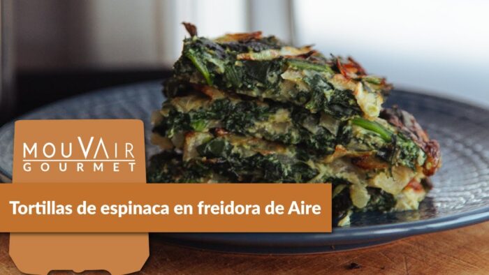Tortilla fácil y económica de espinacas en freidora de aire | Mouvair Gourmet