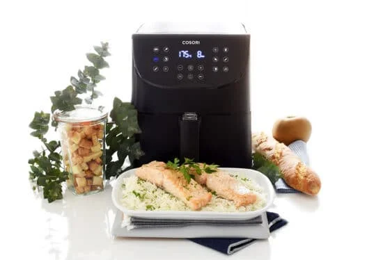 Salmón con basmati en freidora de aire