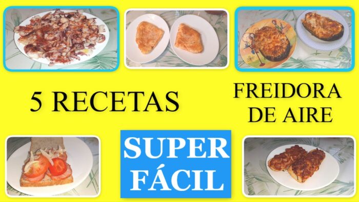 5 Recetas con FREIDORA de AIRE // FREIR SIN ACEITE // Recetas FÁCILES y DELICIOSAS ✅