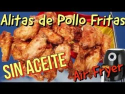 Alitas de Pollo Fritas,SIN Aceite,en Airfryer o Freidora de Aire,Crujientes y Jugosas🍗🐓