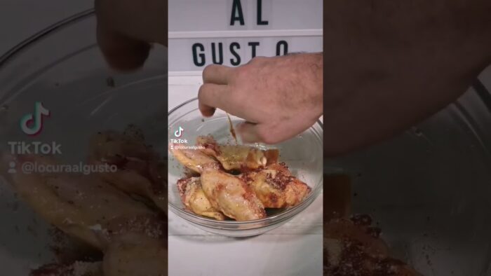 Alitas de pollo a la BBQ en freidora de aire 😉🍗