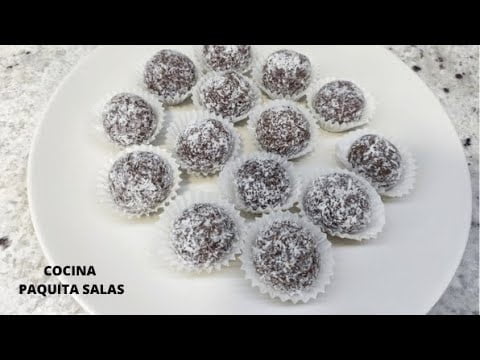 BOMBONES VEGANOS SIN AZUCAR con thermomix/COCINA FACIL/COCINA PAQUITA SALAS