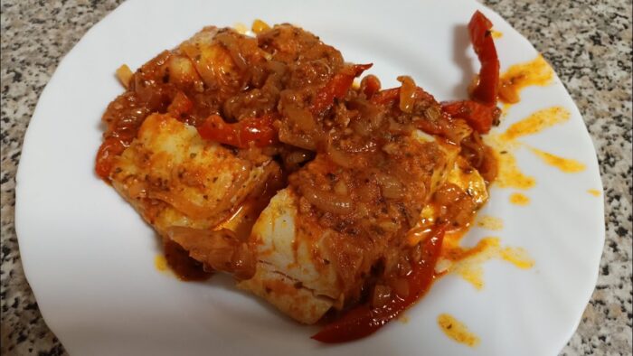 Bacalao al estilo de Braga, fácil y rico con Thermomix
