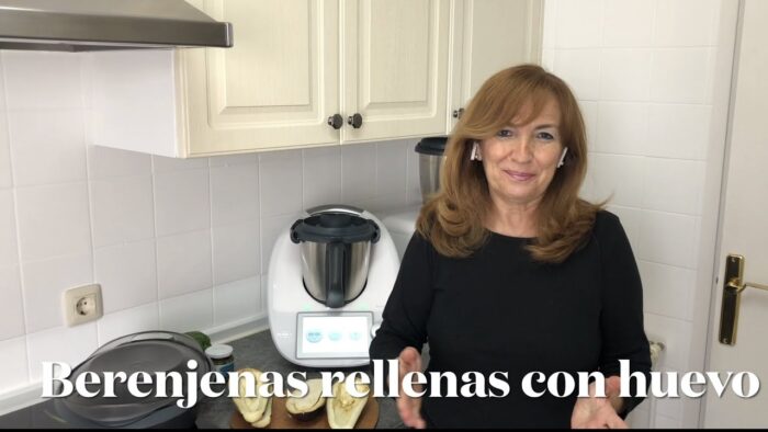 Berenjenas rellenas con huevo con thermomix/ receta realizada por Justa Molina