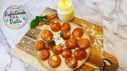 Buñuelos rellenos de crema pastelera casera hechos en Freidora de Aire – Disfrutando de la ...