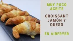 CROISSANT DE JAMÓN Y QUESO sin aceite en Freidora de aire / #Airfryer (Receta 2022)