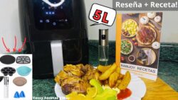 Cocina Fácil en La Freidora de aire RAMJOY, Reseña + Receta ¿Valdrá la pena? #airfryer #like #viral