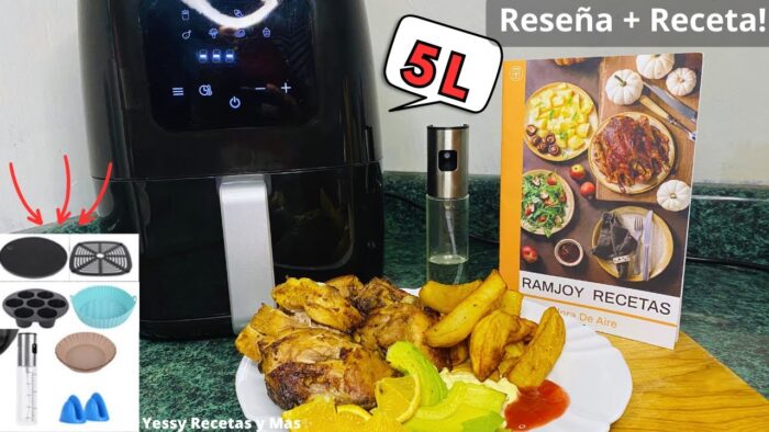 Cocina Fácil en La Freidora de aire RAMJOY, Reseña + Receta ¿Valdrá la pena? #airfryer #like #viral