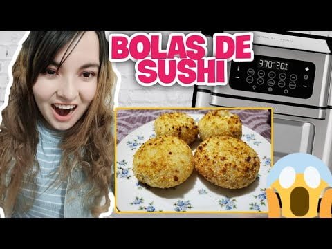 ✅Comida con freidora de aire,(Bombas de Sushi 🍣)#airfryer #sushi