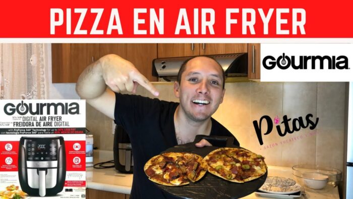 Como hacer pizza en freidora de aire en 10 minutos!!