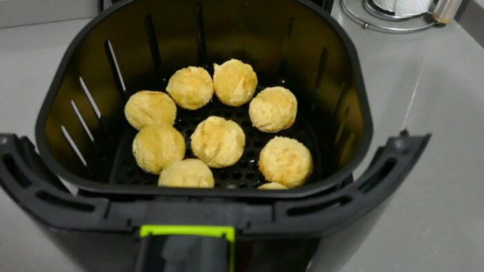 Croquetas de marisco en freidora de aire