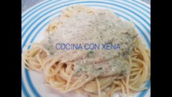 Espaguetis con salsa de champiñón y calabacín con THERMOMIX